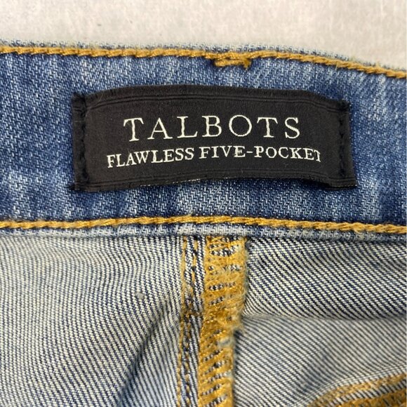 Talbots Women's Blue Medium Wash Embroidered Mid-Rise Jeans Sz 6 - New - Picture 8 of 12